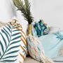 Housse de Couette HappyFriday Blanc Foliage mint  Multicouleur 180 x 220 cm