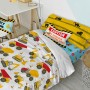 Duvet cover set HappyFriday Mr Fox Machinery  Multicolour Single 2 Pieces