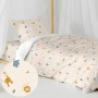 Duvet cover set HappyFriday Mini Animals Multicolour Single 2 Pieces