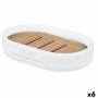 Soap dish White Resin Bamboo 12,5 x 2,5 x 8,5 cm (6 Units)