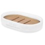 Soap dish White Resin Bamboo 12,5 x 2,5 x 8,5 cm (6 Units)