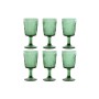 Set of cups Home ESPRIT Green Crystal 285 ml (6 Units)