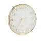 Wall Clock Squared Circular Golden Glass Plastic 33 x 33 x 5,5 cm (6 Units)