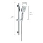 Colonne de douche EDM Altea Acier inoxydable Chrome