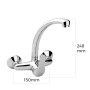 Mixer Tap EDM 01165 Stainless steel Brass Zinc