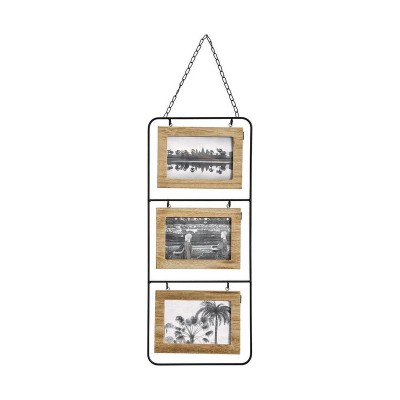 Wall photo frame Atmosphera 3 photos MDF Wood (52 x 22 cm)