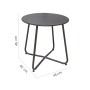 Table d'appoint Luna Acier Graphite 45 x 45 cm