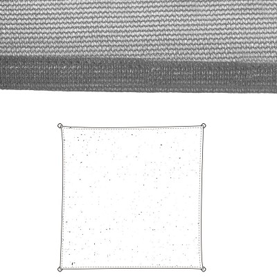 Voiles d'ombrage Auvent 3 x 3 m Gris Polyéthylène 300 x 300 x 0,5 cm