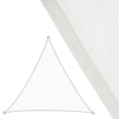 Voiles d'ombrage Auvent 3,5 x 3,5 m Blanc Polyéthylène 350 x 350 x 0,5 cm