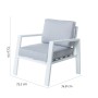 Chaise de jardin Thais 73,20 x 74,80 x 73,30 cm Aluminium Blanc