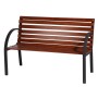 Bench 120 x 62 x 82 cm Wood Steel Walnut Garden