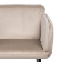 Fauteuil Tissu Synthétique Beige Métal