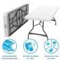 Folding Table Lifetime White Steel Plastic 182 x 73,5 x 76 cm