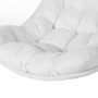 Fauteuil de jardin suspendu Dido Blanc Rotin 82 x 84 x 132 cm