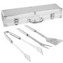 Kit d’Ustensiles pour Barbecue avec Mallette de Transport Acier inoxydable 37 x 10 x 8 cm