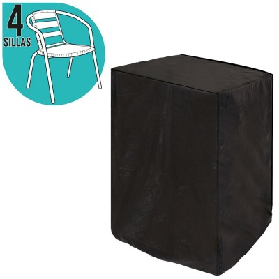 Housse de Chaise Pour les chaises Noir PVC 66 x 66 x 109 cm