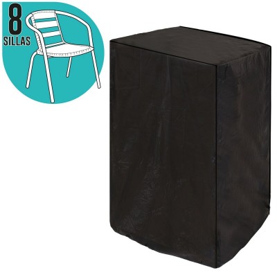 Housse de Chaise Pour les chaises Noir PVC 66 x 66 x 170 cm