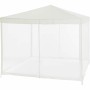 Gazebo 140 Steel 100 % polyester 3 x 3 m White