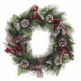 Couronne de Noël Blanc Rouge Vert Naturel PVC 40 cm