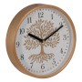 Horloge Murale Arbre Blanc Naturel Bois Verre 22 x 22 x 4,5 cm