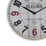 Wall Clock White Wood Crystal 40 x 40 x 4,5 cm