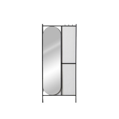 porte-manteaux Noir Fer Miroir 70 x 4 x 160,5 cm