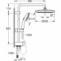 Colonne de douche Grohe Vitalio Start System 250 Silicone