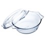 Plat de Four Ô Cuisine Ocuisine Vidrio Transparent verre 21,5 x 18 x 8,5 cm Avec couvercle (3 Unités)