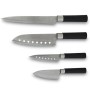 Ensemble de Couteaux Cecotec Santoku Noir Acier inoxydable Fibre de Carbone (4 pcs)