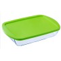 Boîte à repas rectangulaire avec couvercle Pyrex Cook & store Transparent Silicone verre (4,5 L) (4 Unités)