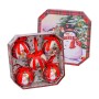 Boules de Noël Rouge Multicouleur Papier Polyfoam Bonhomme de Neige 7,5 x 7,5 x 7,5 cm (5 Unités)