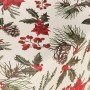 Nappe enduite antitache Belum Christmas Flowers Rouge Vert Naturel 250 x 150 cm