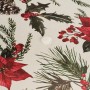 Nappe enduite antitache Belum Christmas Flowers Rouge Vert Naturel 250 x 150 cm