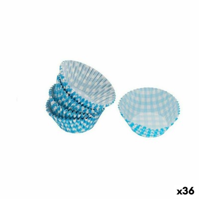 Ensemble de moules à pâtisserie Wooow Jetable Bleu (36 Unités) (50 pcs)