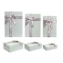 Set de boîtes décoratives Gris foncé Carton Lien 3 Pièces