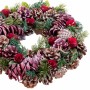 Couronne de Noël Rouge Multicouleur Plastique Foam Ananas 35 x 35 x 9 cm