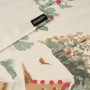 Stain-proof resined tablecloth Belum Christmas Deer Brown Red Green Linen 150 x 150 cm