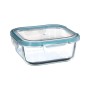 Boîte à lunch 5five Simply Smart Bleu Transparent Verre 1,18 L 18,20 x 18,20 x 7,4 cm