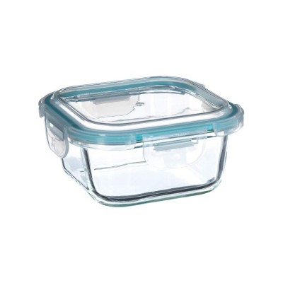 Boîte à lunch 5five Simply Smart Bleu Transparent Verre 530 ml 13,8 x 13,8 x 6,8 cm