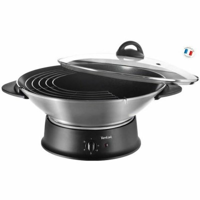 Wok Pan Tefal WO3000 Black Aluminium 1200 W