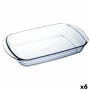 Plat de Four Ô Cuisine Ocuisine Vidrio Transparent verre Rectangulaire 39 x 24 x 6 cm (6 Unités)