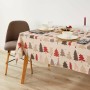 Stain-proof resined tablecloth Belum Laponia Red Grey Linen 100 x 150 cm