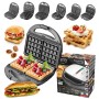 Sandwich Maker Adler CR 3057 Black Silver 1200 W