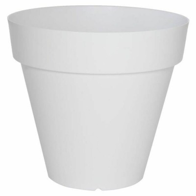 Pot Riviera Blanc Plastique Carré Ø 50 cm