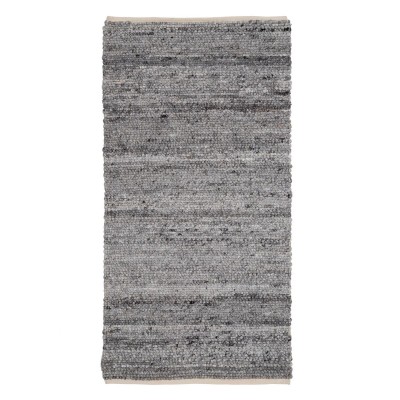 Tapis 80 x 150 cm Tissu Synthétique Gris