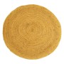 Tapis Jaune Jute 120 x 120 cm