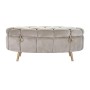 Storage chest with seat DKD Home Decor Beige Metal Polyester (125 x 55 x 53 cm)