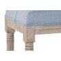 Banquette DKD Home Decor   Bleu Polyester Lin Bois d'hévéa (122 x 41 x 48 cm)