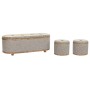 Banquette DKD Home Decor   Beige Naturel Bois Métal Plastique 30 x 40 cm 120 x 44 x 43 cm