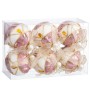 Boules de Noël Blanc Rose Polyfoam Tissu 6 x 6 x 6 cm (6 Unités)